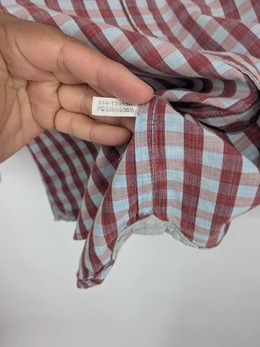 Tommy Bahama Gingham‎ Button Up Cotton Silk Preppy Resort Office Coastal Medium